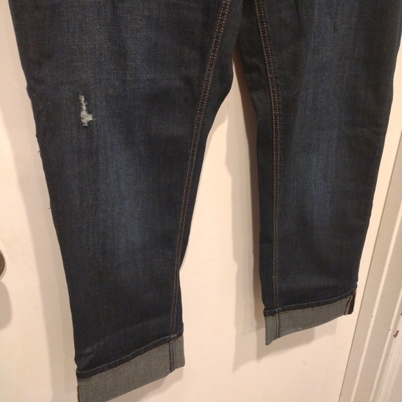 NWT Lane Bryant Dark Wash Cuffed Straight Leg jeans  Sz 18-Casual Work Wear - Picture 6 of 9